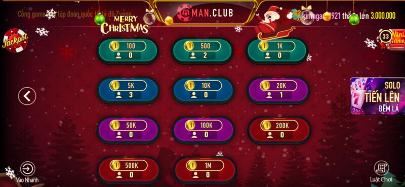 Solo tiến lên đếm lá Man Club thiên đường game bài hàng đầu thế giới