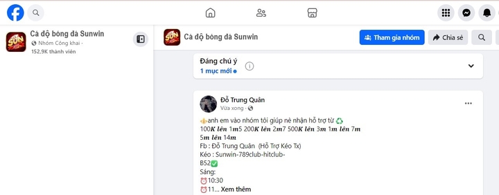 Đánh giá nhóm cá độ bóng đá Sunwin và hướng dẫn cách chọn nhóm uy tín tham gia